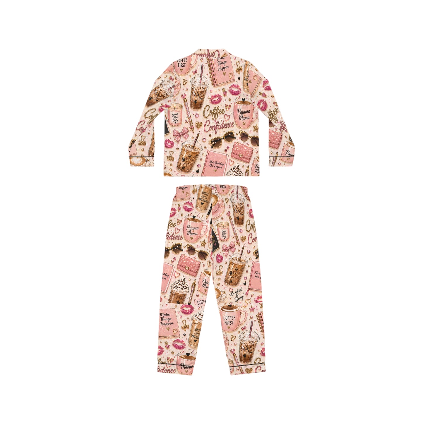 Pajama Mama ™️ Pink Coffee & Glam All-Over Print