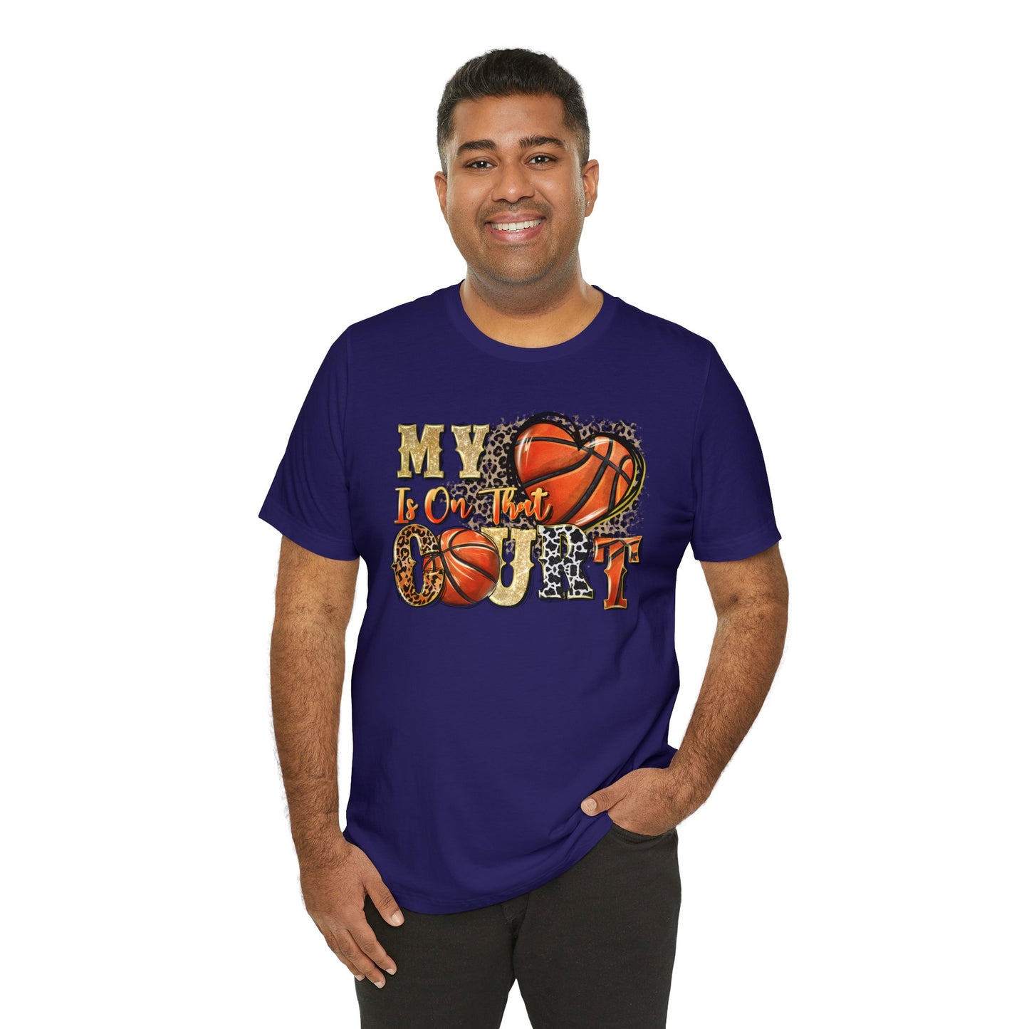 My Heart is on that Court Basketball Tshirt