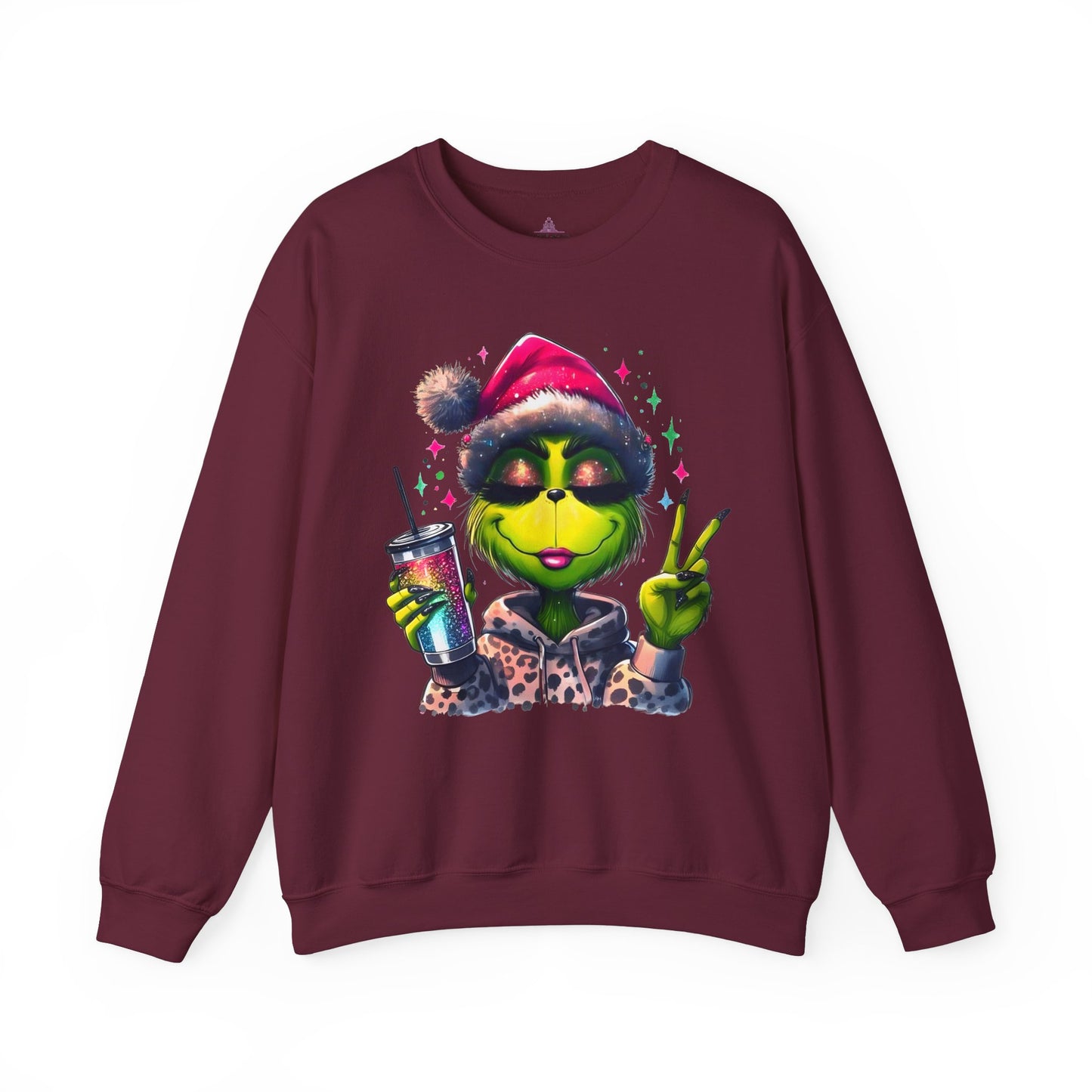 Lady Grinch Christmas Crewneck Sweatshirt