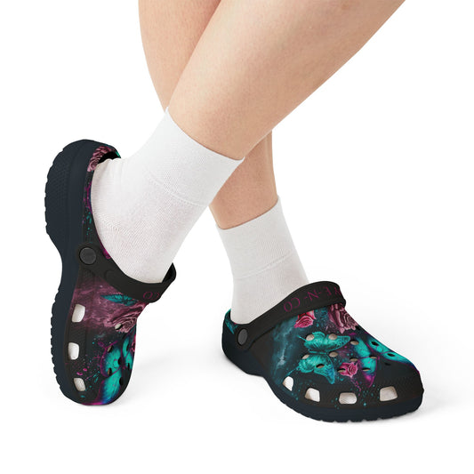Colorful Butterflies and Roses EVA Foam Rubber Shoes