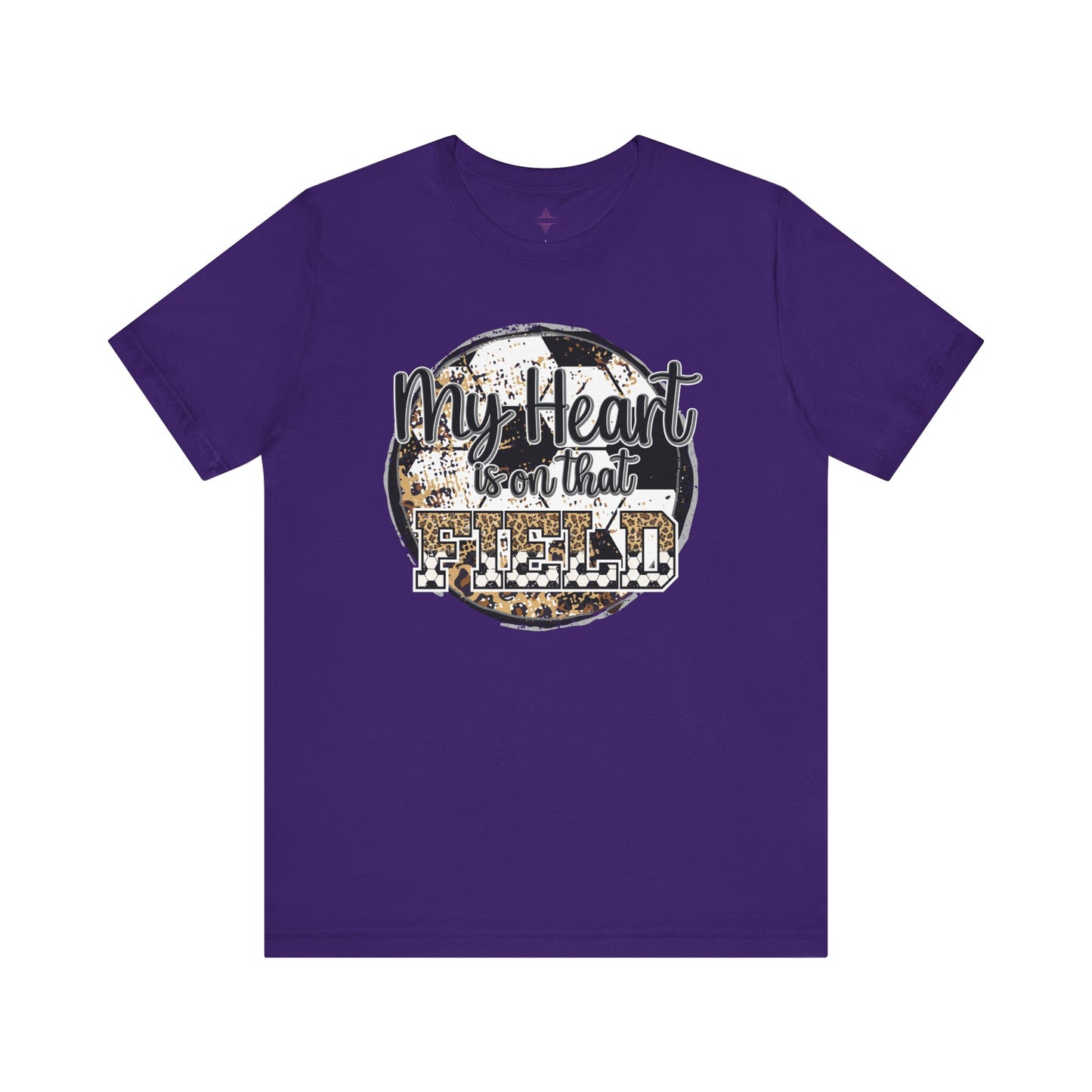 Soccer Mom Tshirt with message My Heart is on that field