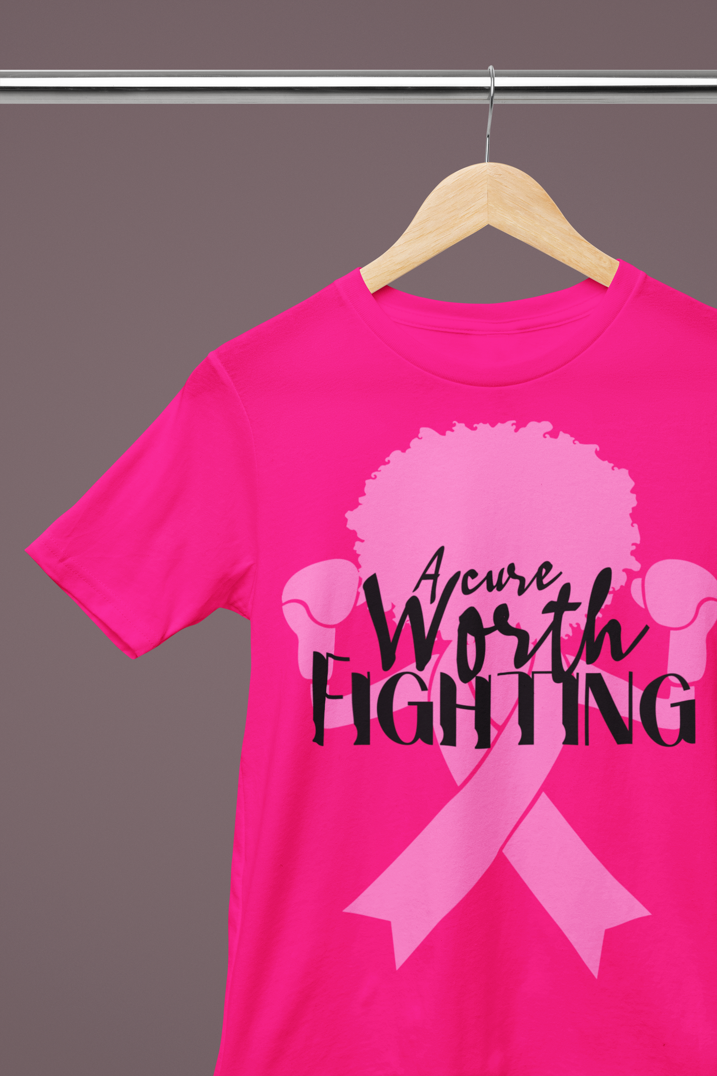 Empowering Breast Awareness TShirt: A Cure Worth Fighting For