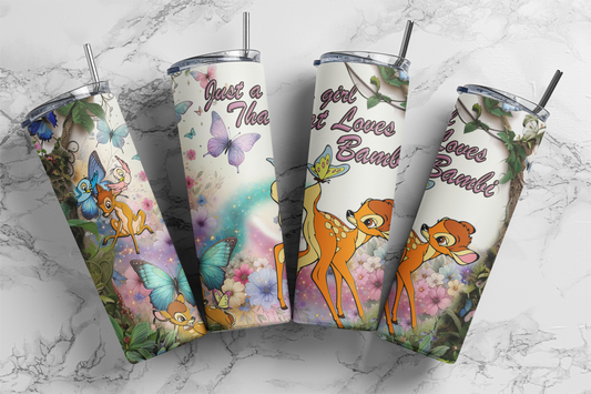 Just a Girl That Loves Bambi 20oz Skinny Tumbler