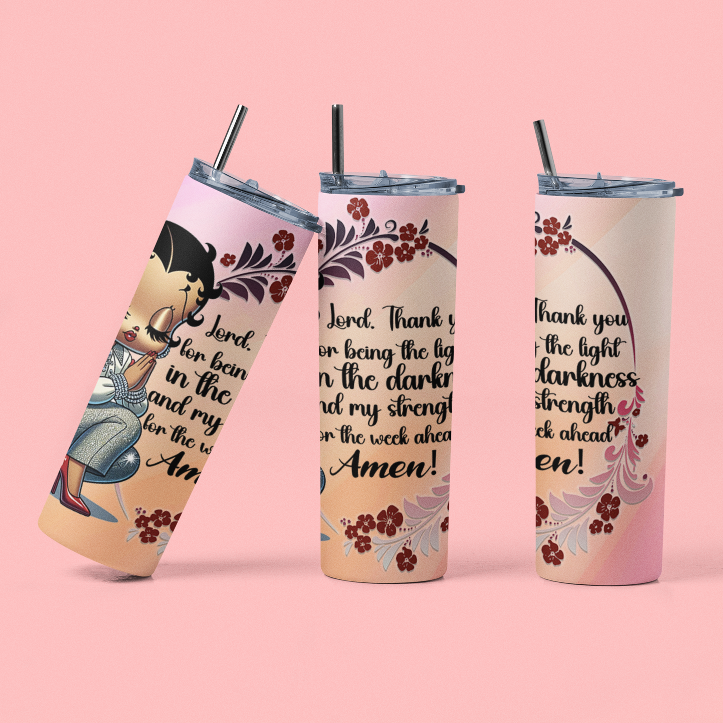 Inspirational Betty Prayer Tumbler - "Thank You for Being the Light"