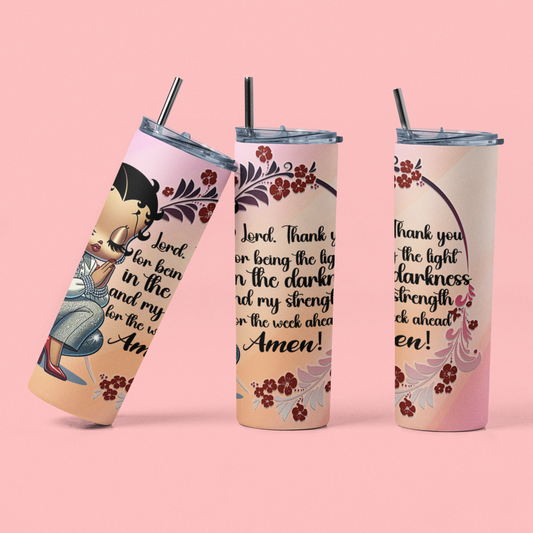 Inspirational Betty Prayer Tumbler - "Thank You for Being the Light"