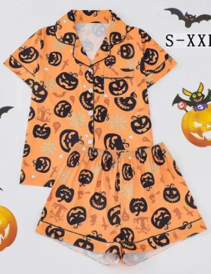 Halloween Satin Pajama Set