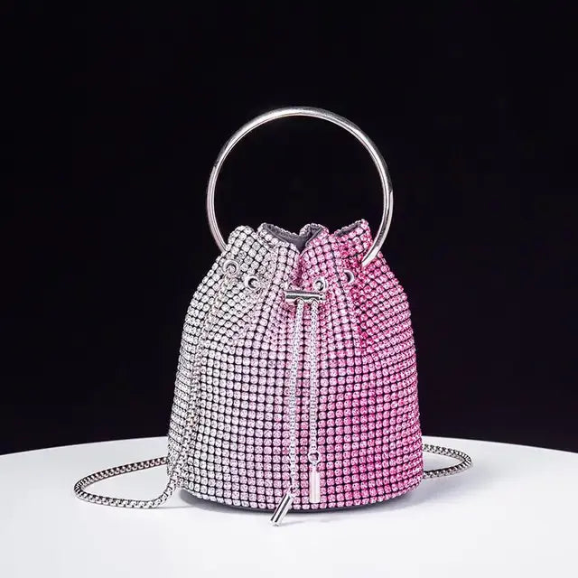 Women's bag 2023 a w bucket bags Women's inlaid diamond bag Fashion dinner women luxury single shoulder designer handbags