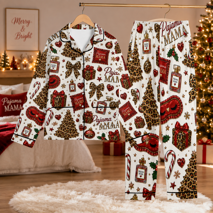 Pajama Mama™ Merry & Wild Luxe Christmas Pajama Set – Holiday Pajamas