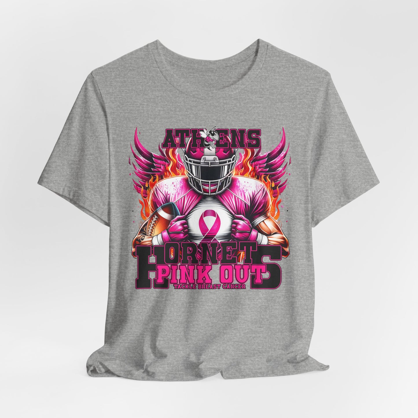 Athens Hornets Pink Out Football T-Shirt