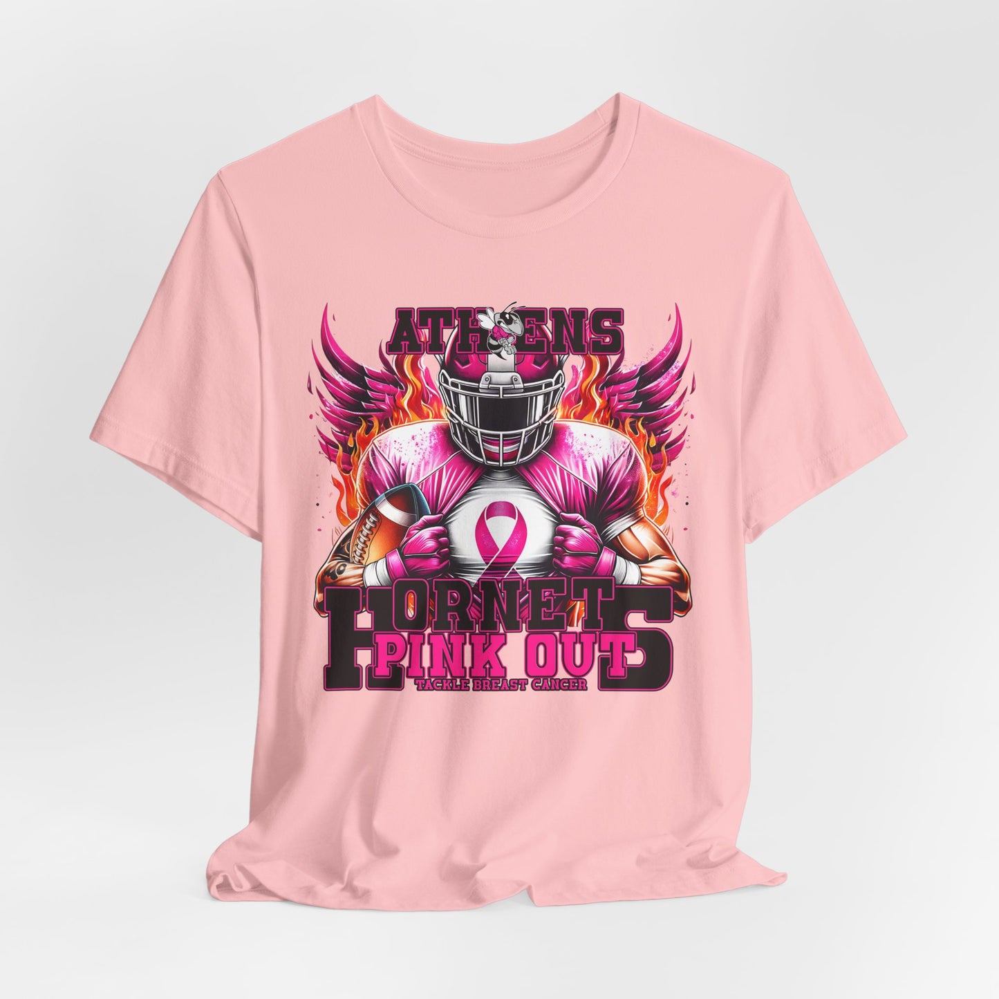 Athens Hornets Pink Out Football T-Shirt