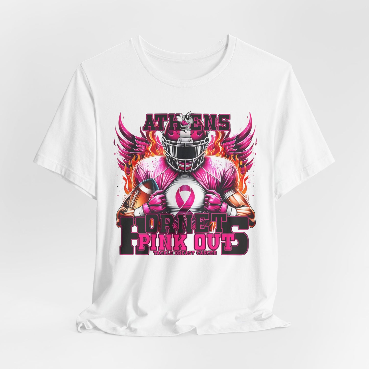 Athens Hornets Pink Out Football T-Shirt