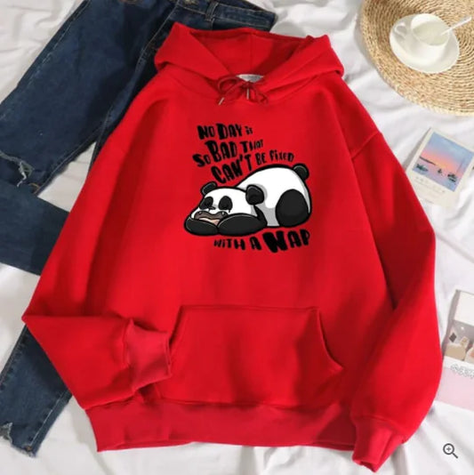 Ladies' Playful Panda Fleece Hoodie