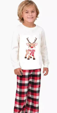 Festive Reindeer Family Pajama Set