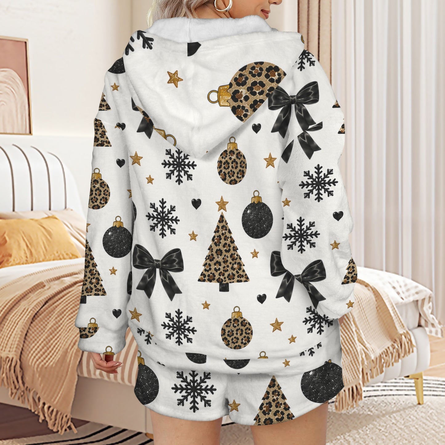 Pajama Mama™ Wild & Cozy Christmas Fuzzy Lounge Set
