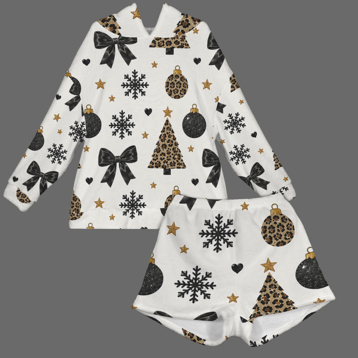 Pajama Mama™ Wild & Cozy Christmas Fuzzy Lounge Set