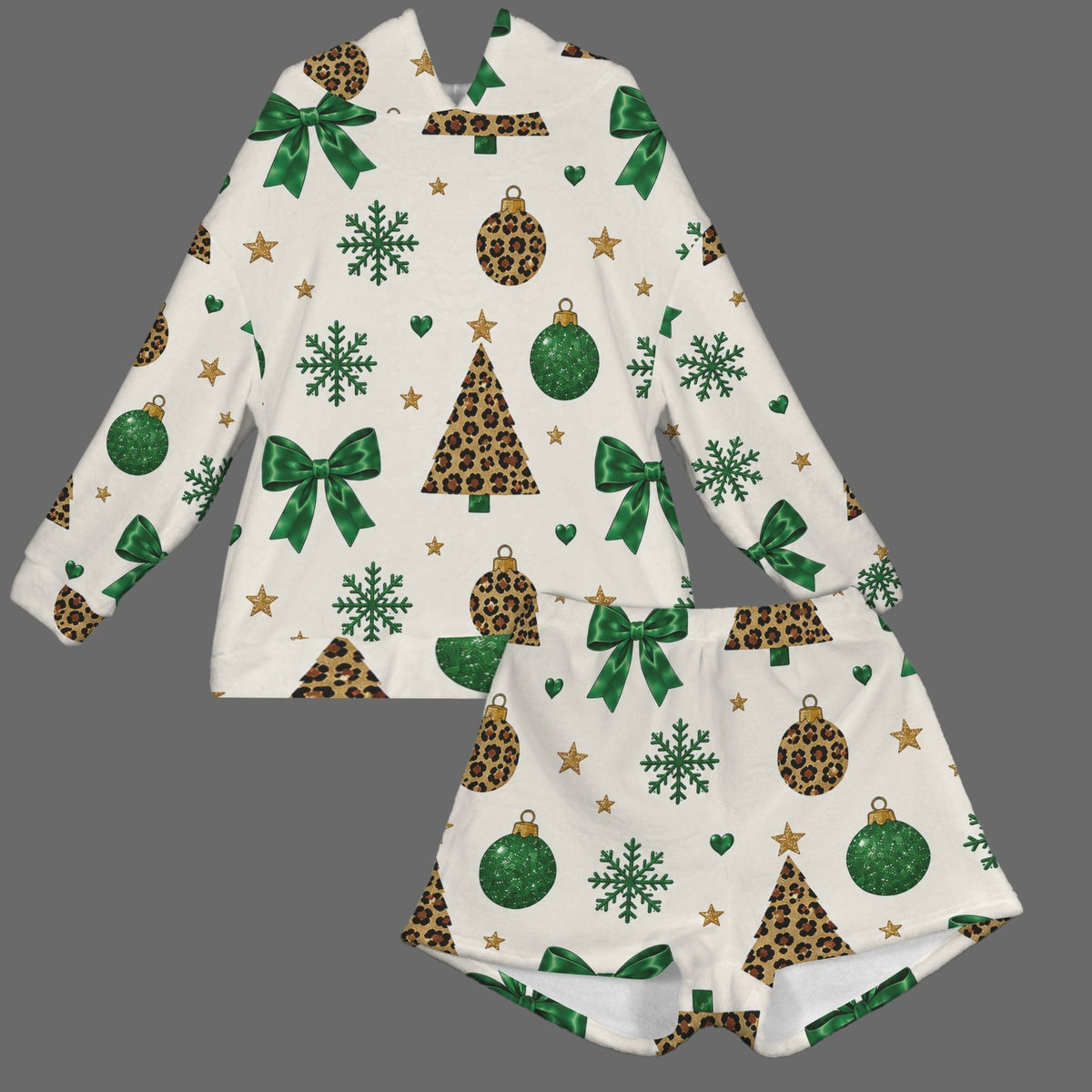Pajama Mama™ Wild & Cozy Christmas Fuzzy Lounge Set