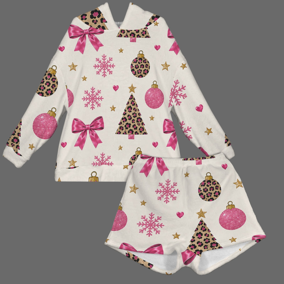 Pajama Mama™ Wild & Cozy Christmas Fuzzy Lounge Set