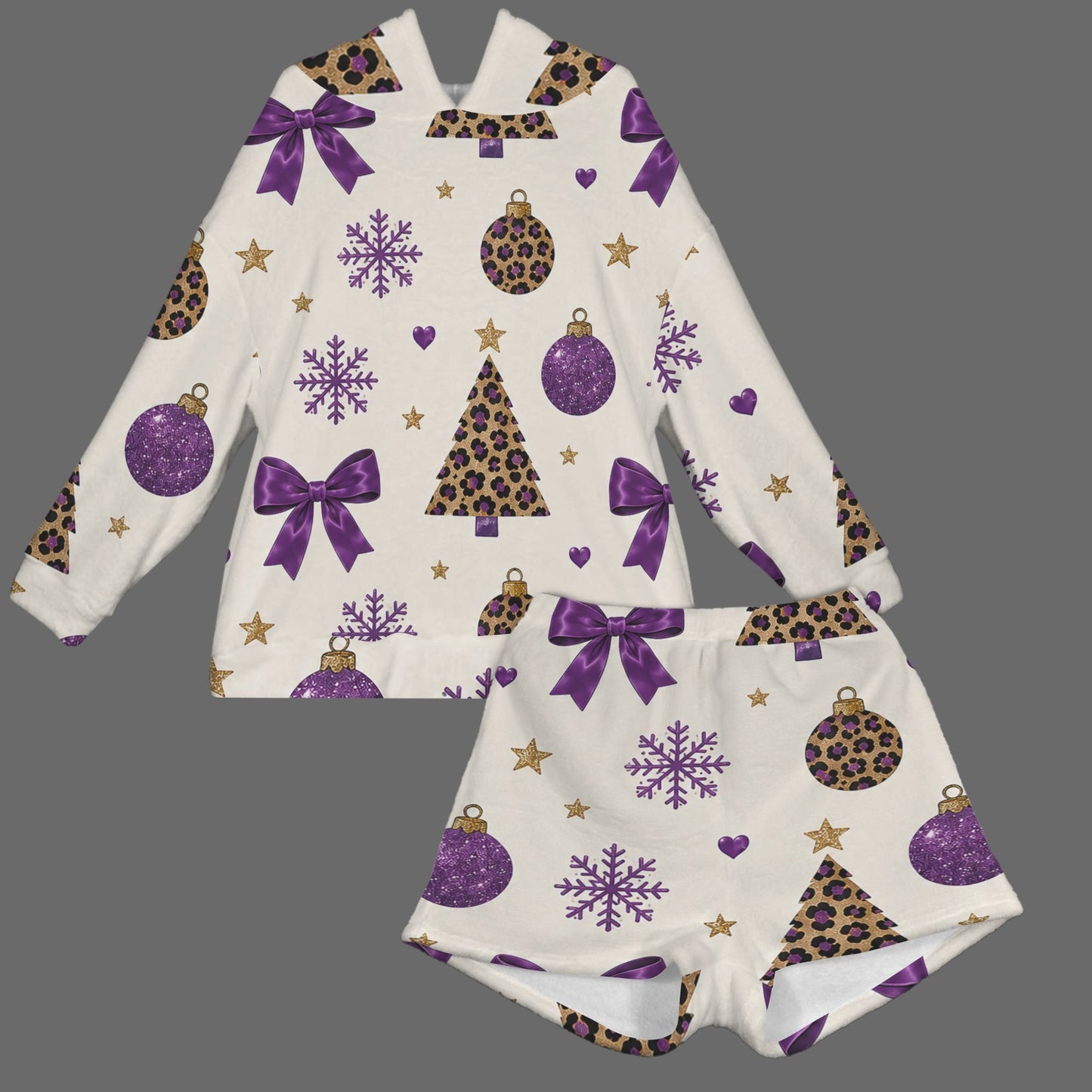 Pajama Mama™ Wild & Cozy Christmas Fuzzy Lounge Set
