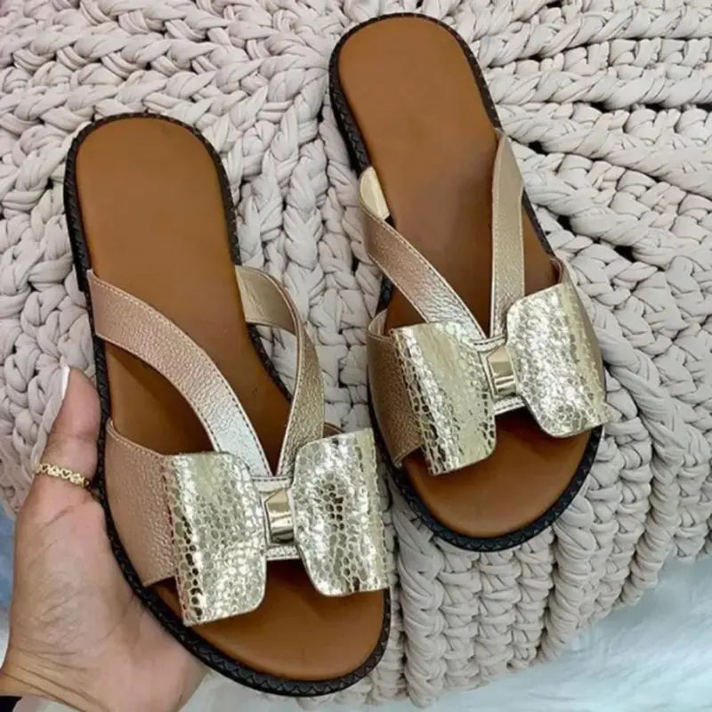 Summer Women Slippers Cute Butterfly-Knot Casual Sandals