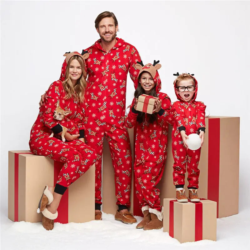 Holiday Festive Zippered Family Pajamas