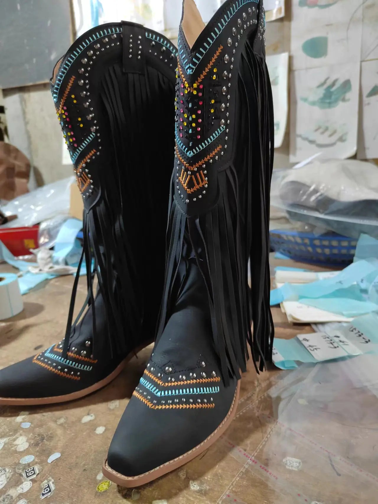Tassel Mid-Calf Martin Boots