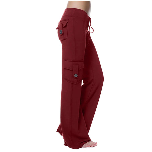 Hvyesh Cargo Pants Women High Waisted Plus Size Stretch Womens Cargo Pants WhiteWine Plus Size 4X