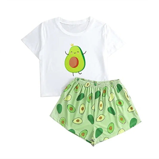 Chic Avocado Short-Sleeve Pajama Kit