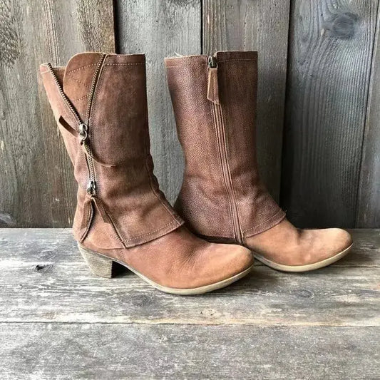 Women's Punk Cowboy Knee Boots: Stylish, Versatile, and Comfortable