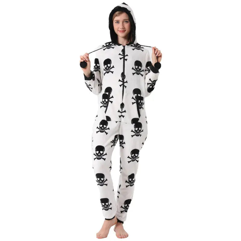 Women's Holiday Theme Flannel Onesie