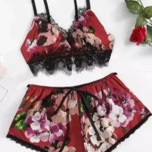 Chic Multicolor Satin Pajama Set