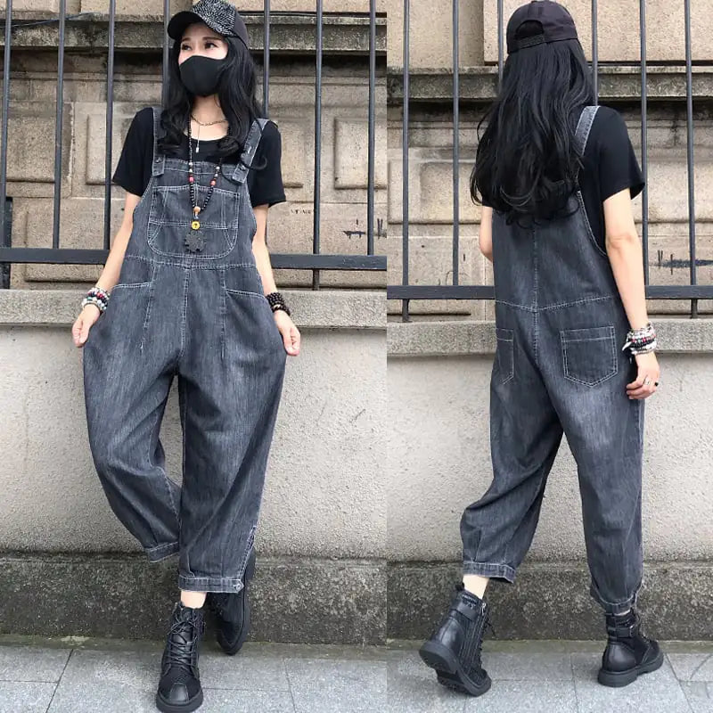 Plus Size Loose Cropped Jumpsuit