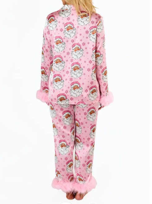 Ladies' Satin Santa Sleepwear