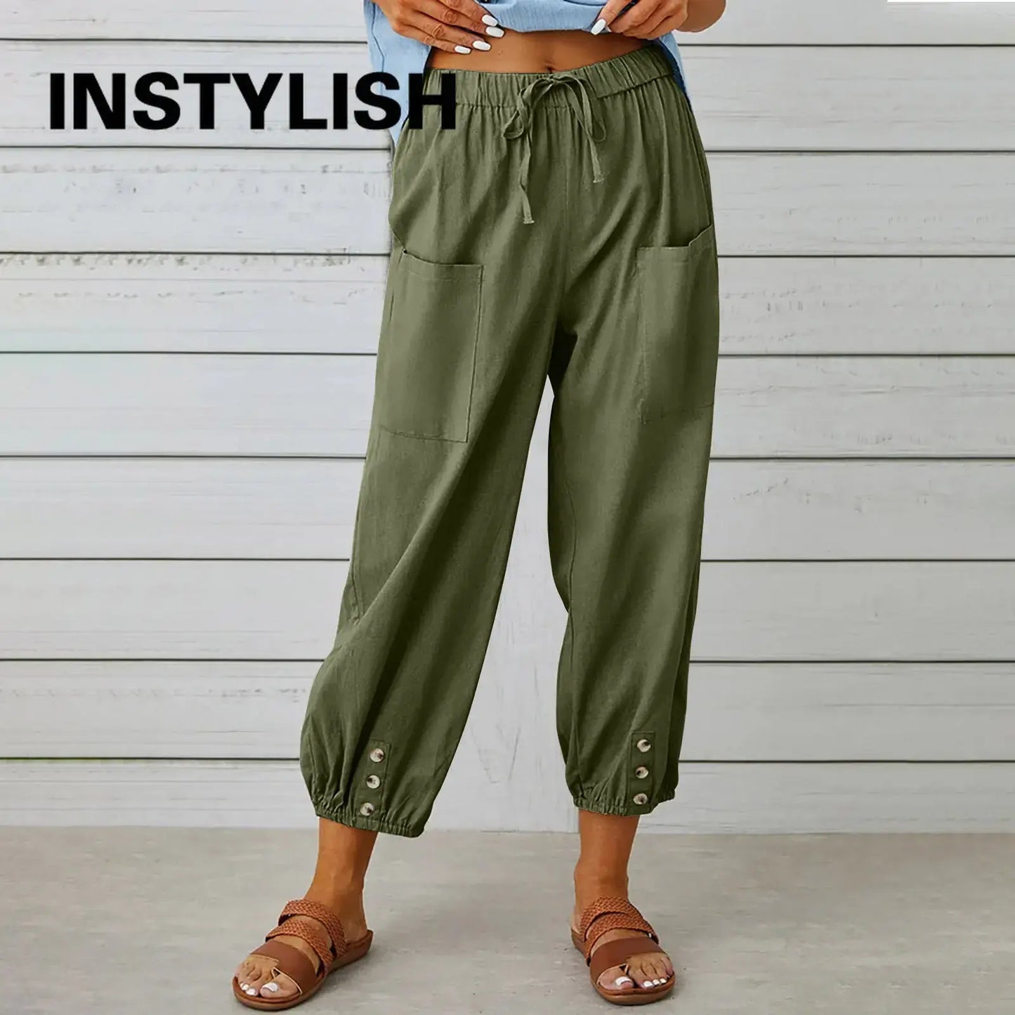Women High Waist Wide Leg Pants