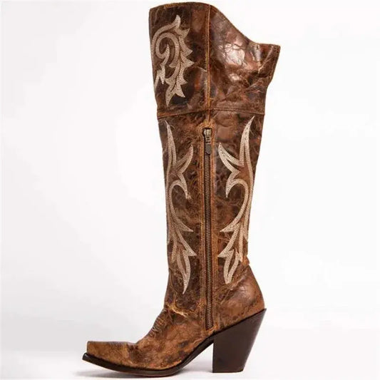 Retro Gladiator Knee-High Boots for Women