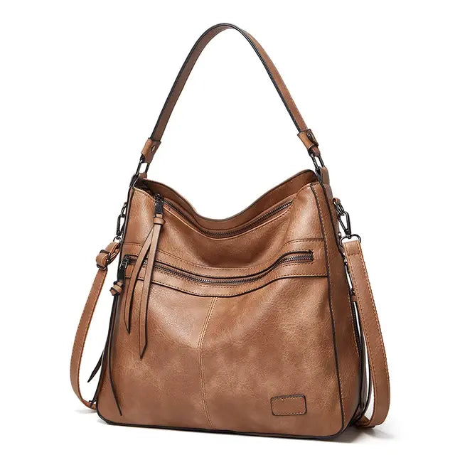 Winter Vintage PU Leather Handbag tassel Women Bag Hand Bag