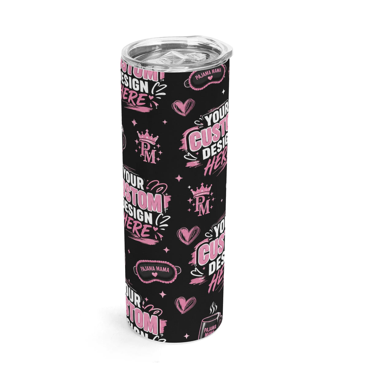 Custom Designed 20oz Skinny, 40oz Stainless Steel Tumbler with Handle & Straw