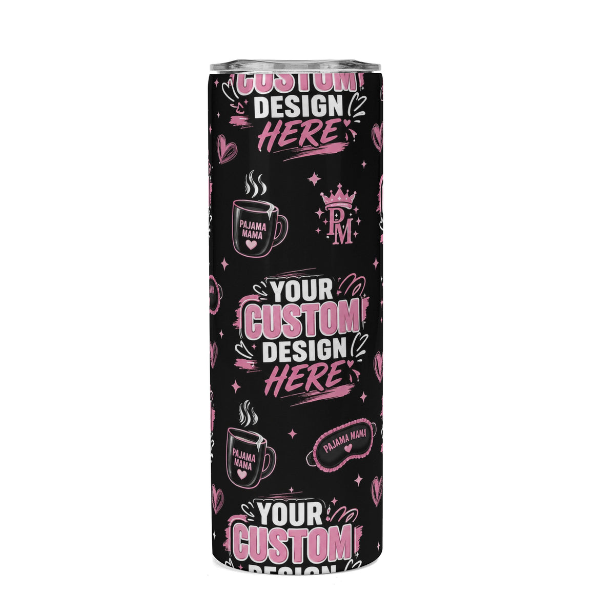 Custom Designed 20oz Skinny, 40oz Stainless Steel Tumbler with Handle & Straw