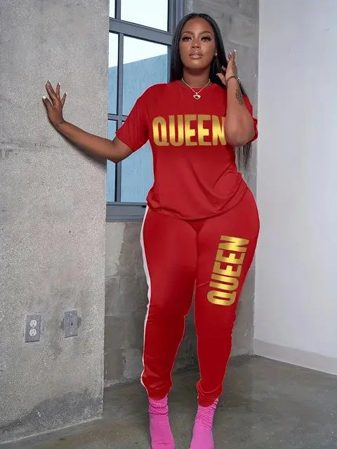 Women Plus Size Two Piece Set