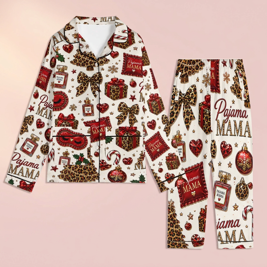 Pajama Mama Merry and Wild luxe pajama set