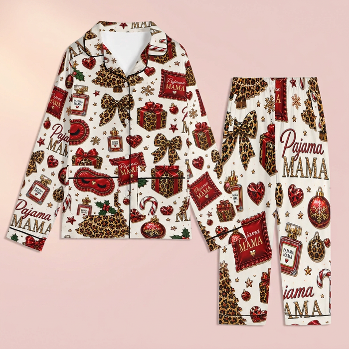 Pajama Mama™ Merry & Wild Luxe Christmas Pajama Set – Holiday Pajamas