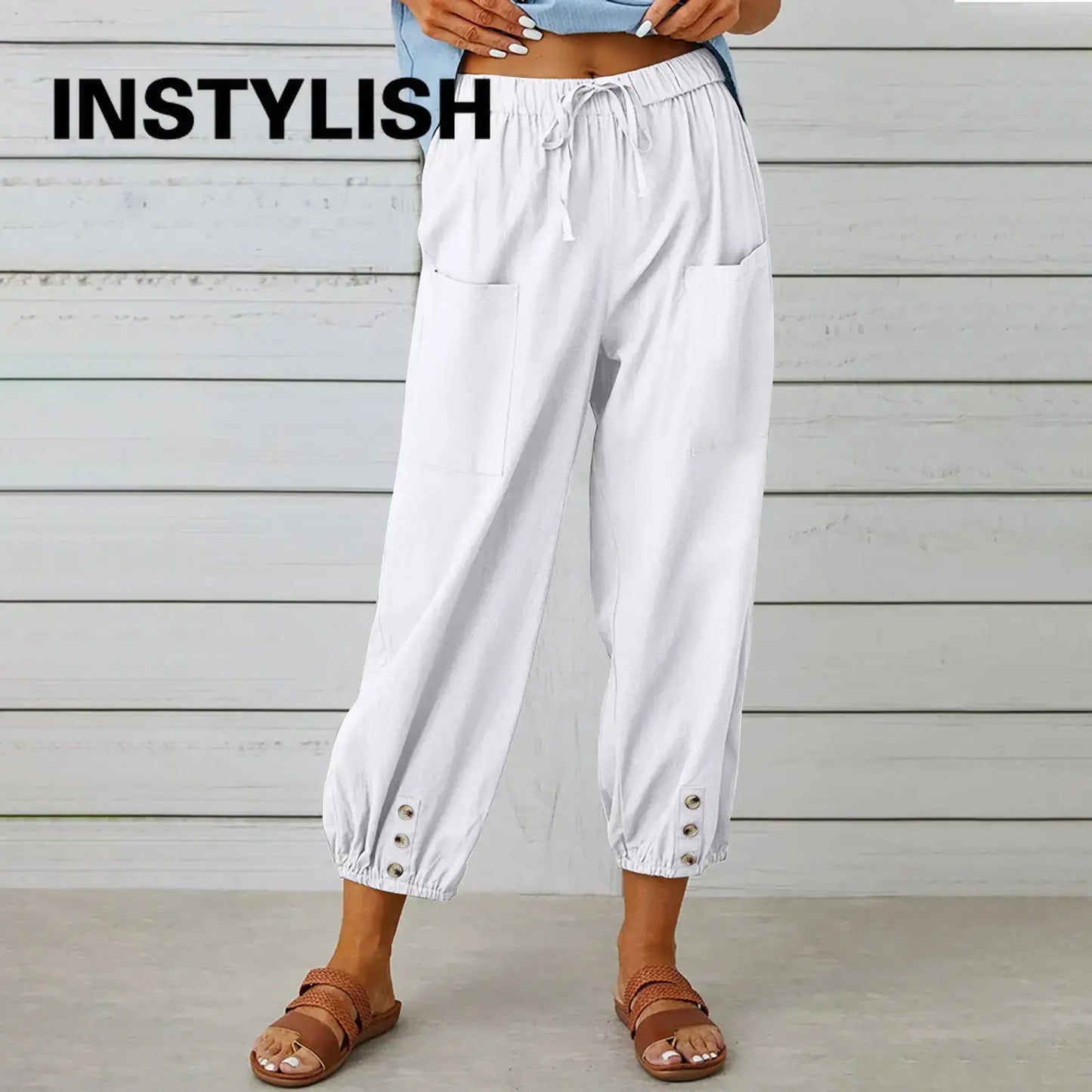 Women High Waist Wide Leg Pants