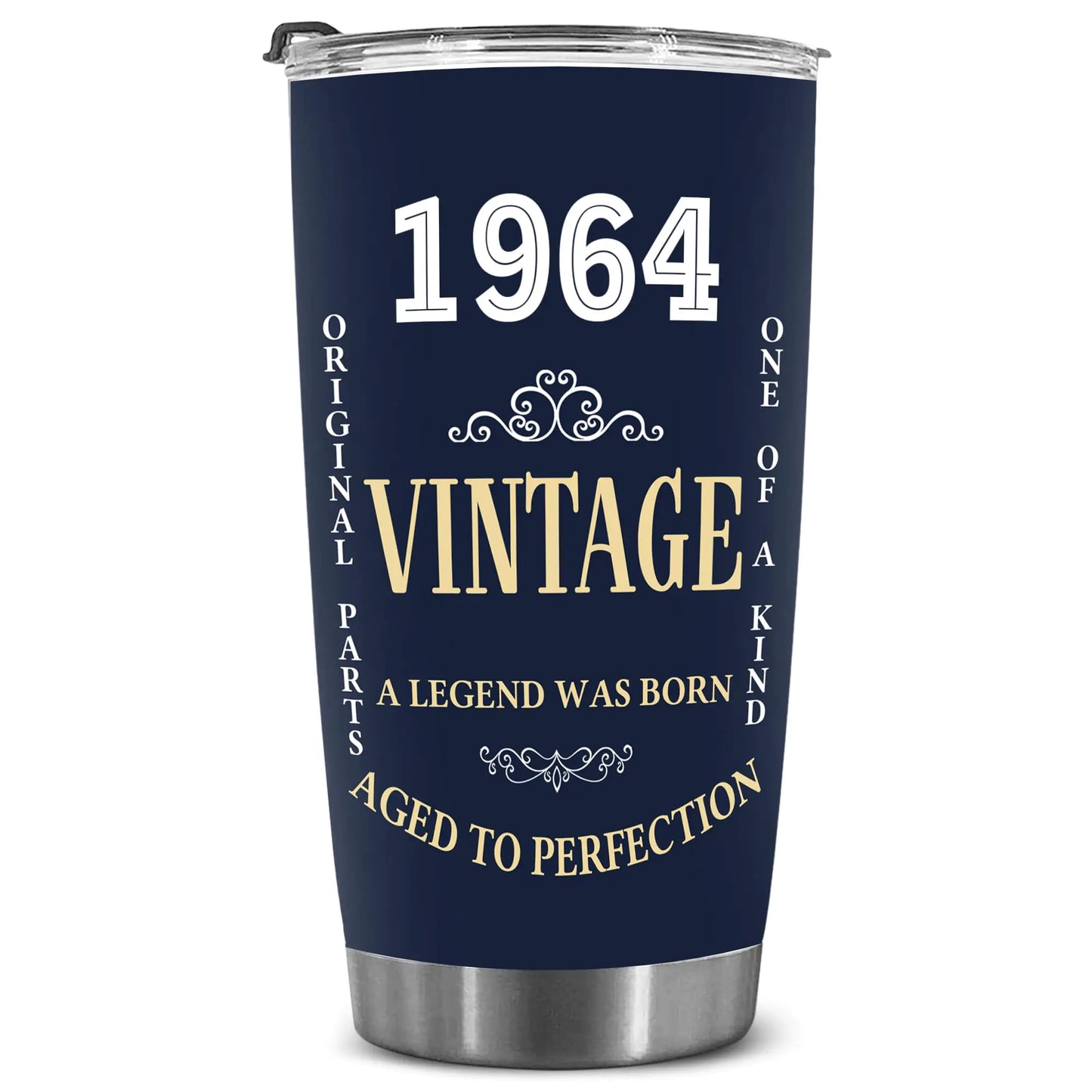 Vintage 60th Milestone Tumbler - Ideal Gift for Parents