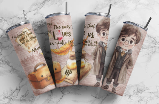 Magical Love Harry-Inspired 20oz Skinny Tumbler – Wizard Quote Drinkware for True Fans