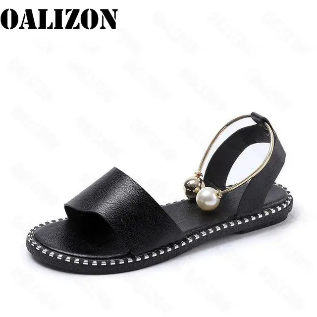 New Summer Beaded Pearly Sandals