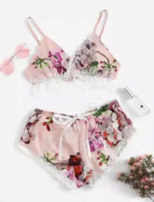 Chic Multicolor Satin Pajama Set