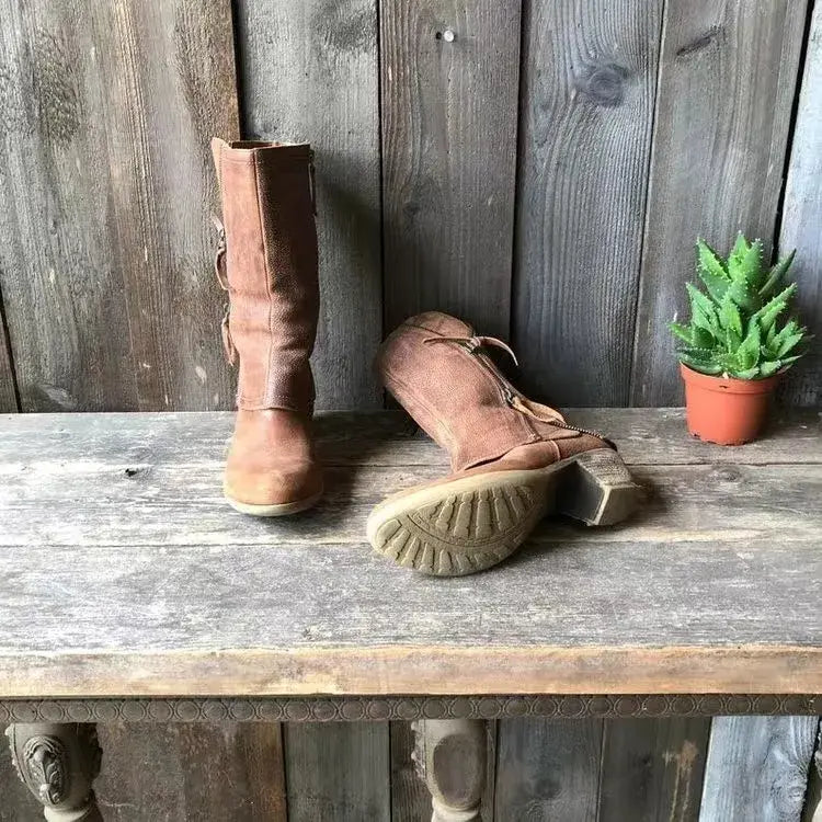Women's Punk Cowboy Knee Boots: Stylish, Versatile, and Comfortable