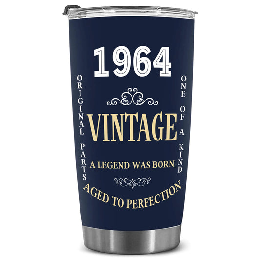 Vintage 60th Milestone Tumbler - Ideal Gift for Parents