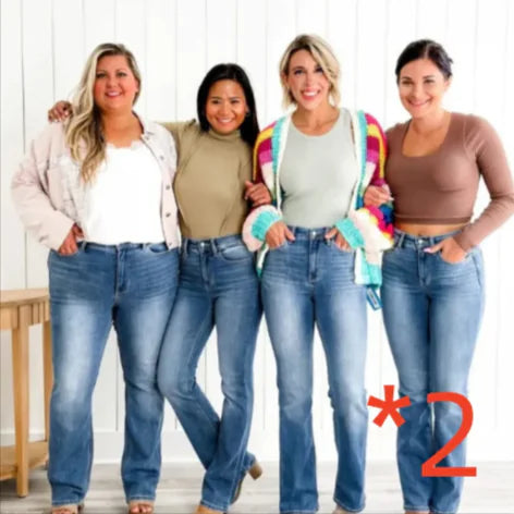 Plus Size Stretchy Slim-Fit Jeans