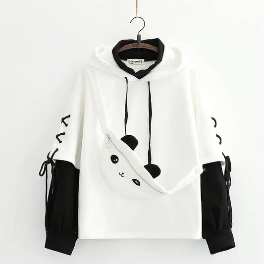 Campus Panda Fleece Hoodie