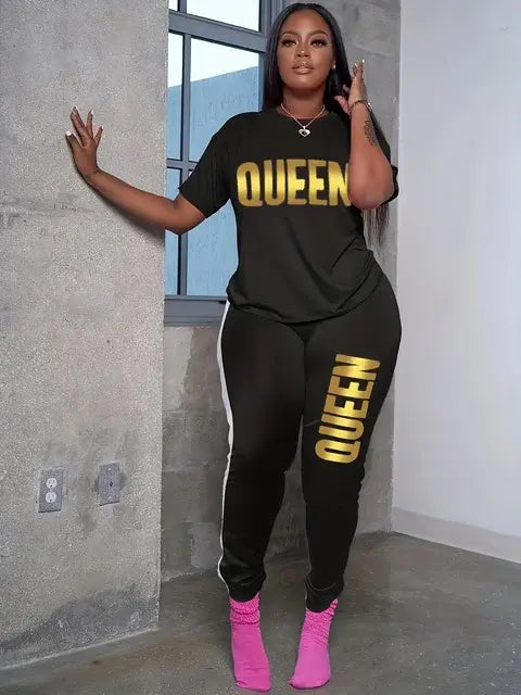 Women Plus Size Two Piece Set